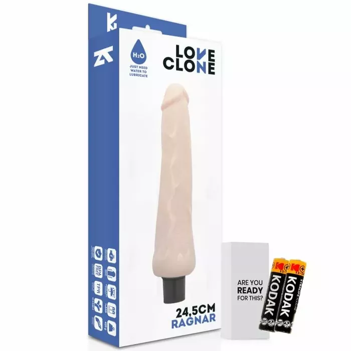Vibrators LOVECLONE RAGNAR ar pašiesmērēšanos 24,5 cm Photo 2