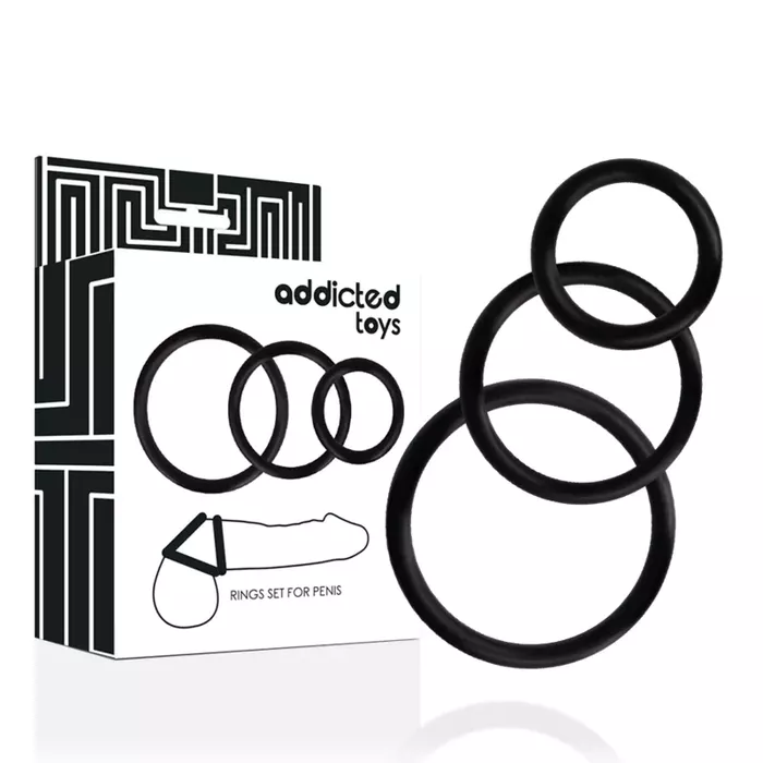 Dzimumlocekļa gredzenu komplekts — addicted toys D-220161 Photo 4