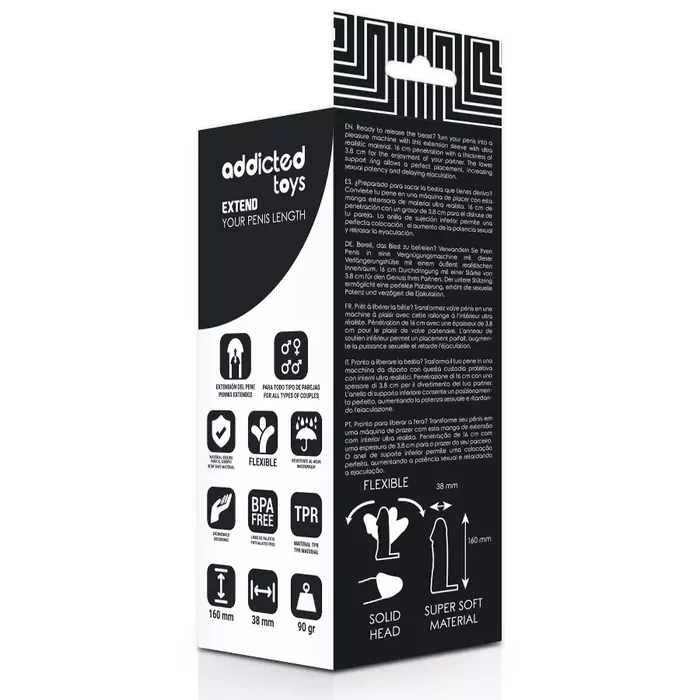 Penis extension sleeve Addicted Toys — adds 16 cm Photo 4