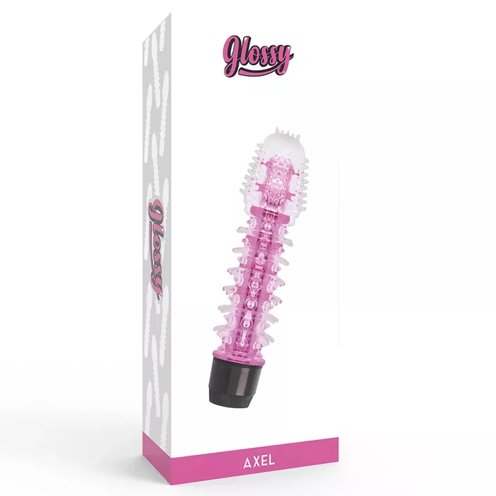 Вибратор GLOSSY AXEL — 14 см, TPE, розовый Photo 4