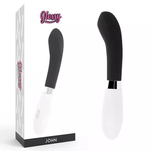 Vibrators GLOSSY Silikons Melns