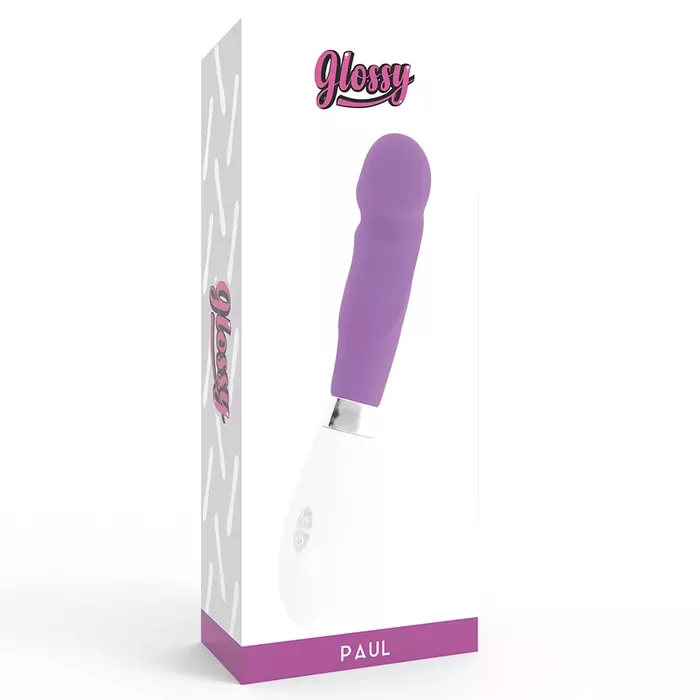 Vibrators GLOSSY Paul — 100% silikons, 12 cm Photo 6