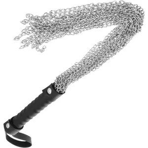Металлическая бондажная плетка BDSM DARKNESS D-221221, металл, черный/серебристый, вес 0.3 г