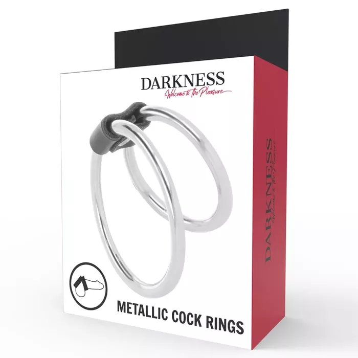 DARKNESS Double Metal Penis Ring — 3.8–5 cm Photo 4