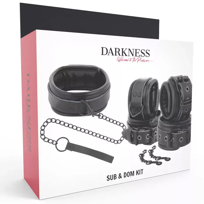 Leather handcuffs and collar DARKNESS D-221255 Photo 10