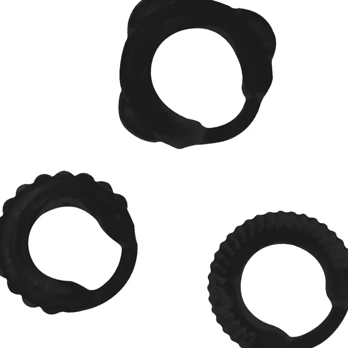 addicted toys C-Ring set Black — диаметр 3,1–3,5 см Photo 4