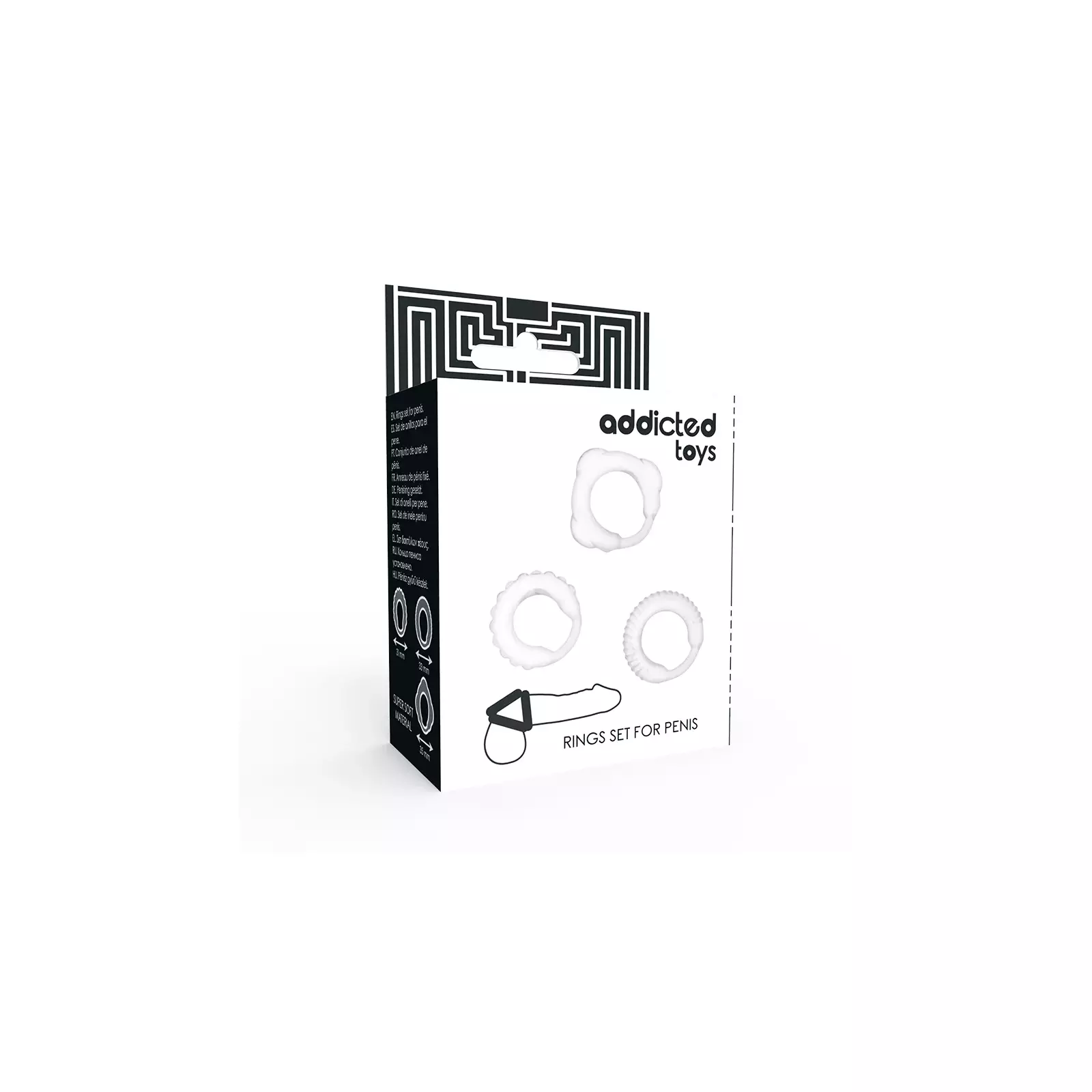 ADDICTED TOYS - C-RING SET CLEAR, D-222068 Photo 1