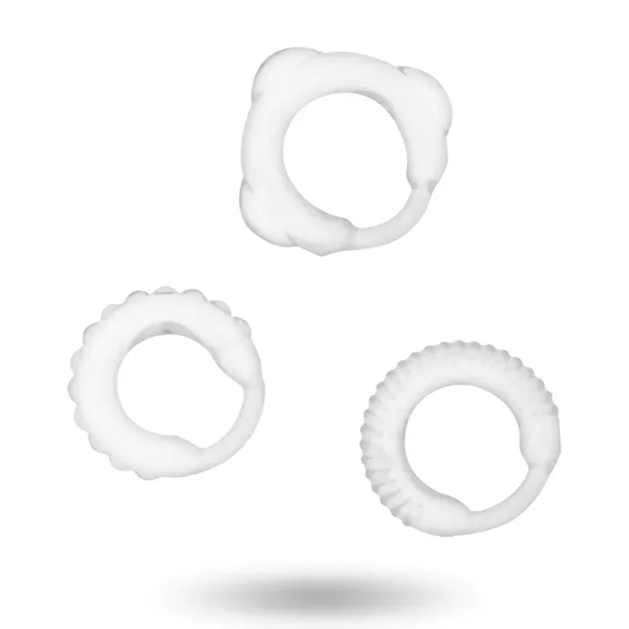 Cock ring set Addicted Toys C-Ring Set Clear Photo 3