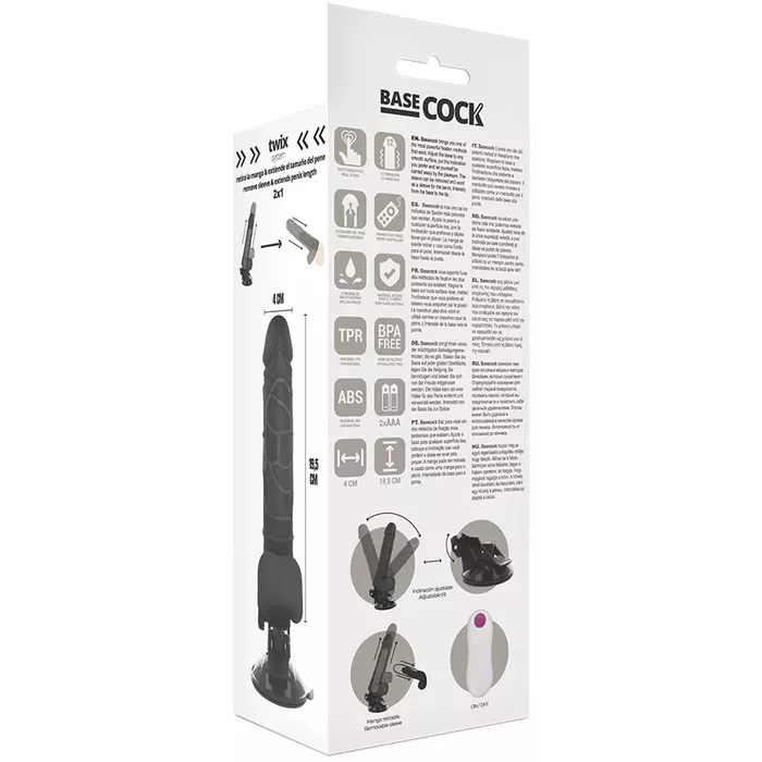 Vibrators BASECOCK realistiskais ar tālvadību D-223001 Photo 6