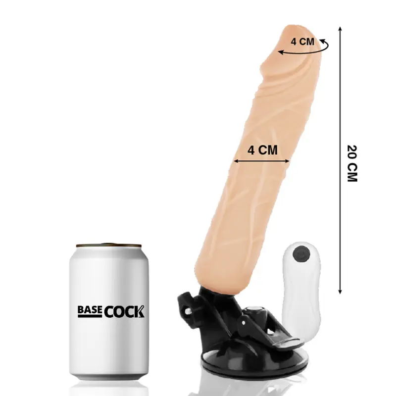 Vibrators BASECOCK reālistisks 20 cm, 4 cm Photo 7