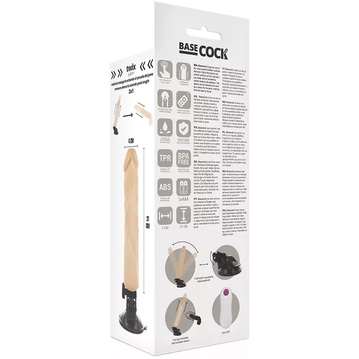 BASECOCK D-223008 realistisks vibrators — 21 cm Photo 6