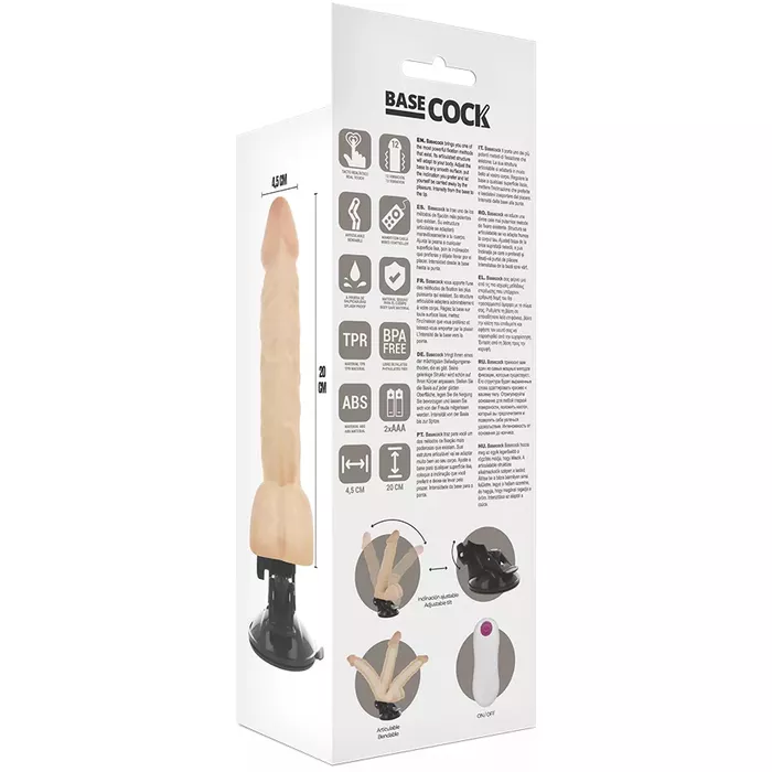 Vibrators BASECOCK reālistisks 20 cm Photo 6