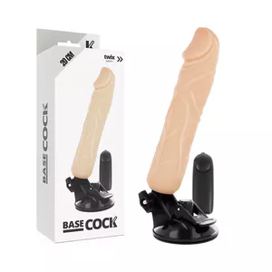 BASECOCK REALISTIC VIBRATOR REMOTE CONTROL FLESH 20CM