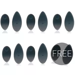 Vibrators komplekts black&silver Zara ar tālvadību un biksītēm, 100% silikons — melns/ sudrabains