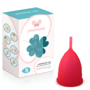 INTIMICHIC MENSTRUAL CUP MEDICAL GRADE SILICONE SIZE S  6 + 1 FREE
