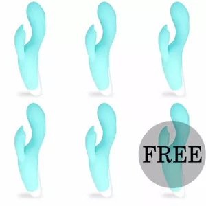 Vibrators, MIA D-221529 — kopējais garums 19,2 cm, diametrs 5,6 cm, 100% silikons, tirkīza