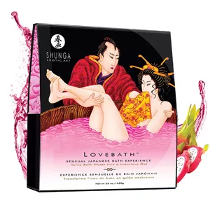 Vannas želeja SHUNGA Lovebath Dragon Fruit 650 g — relaksējoša aromātiska želeja, bez glutēna un parabēniem