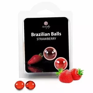 2 BRAZILIAN BALLS STRAWBERRY