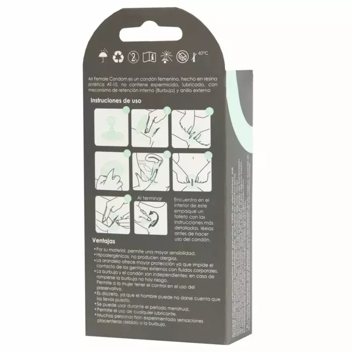 Female condom UNIQ Air Latex Free — 3 units Photo 2