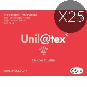 UNILATEX RED / STRAWBERRY PRESERVATIVES PACK 25 X 144 UNITS