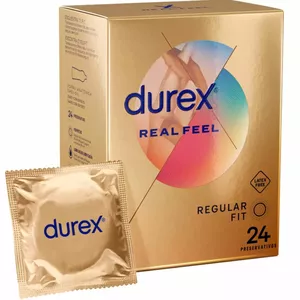 Презервативы Durex Real Feel 24 шт — ультратонкие, без латекса, естественные ощущения
