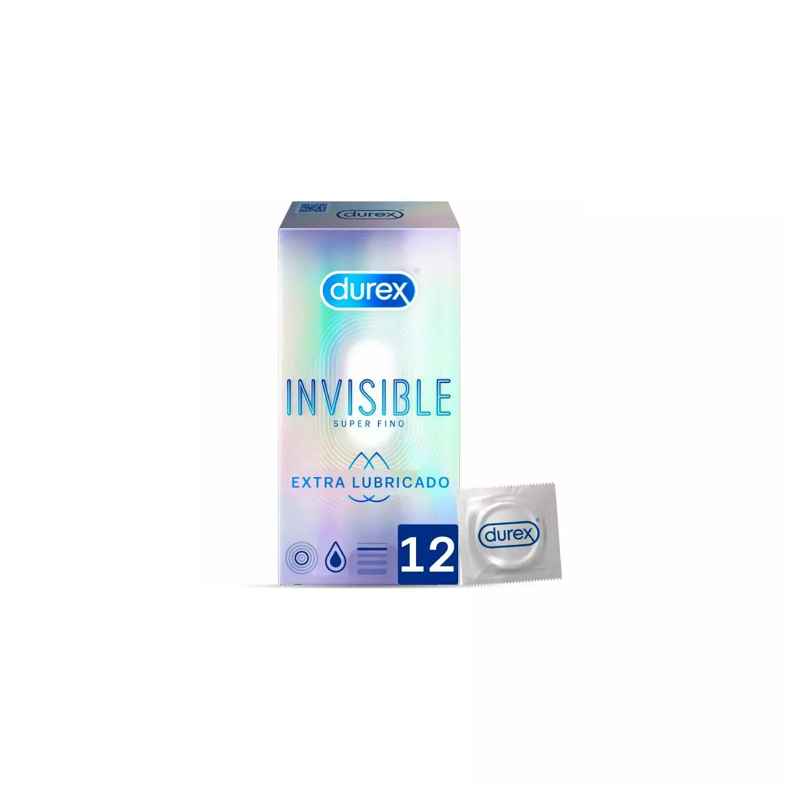 DUREX - INVISIBLE EXTRA LUBRICATED, 12 UNITS Photo 1