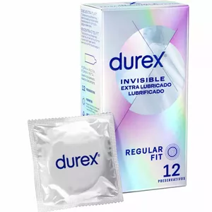 DUREX - INVISIBLE EXTRA LUBRICATED, 12 UNITS, D-208301