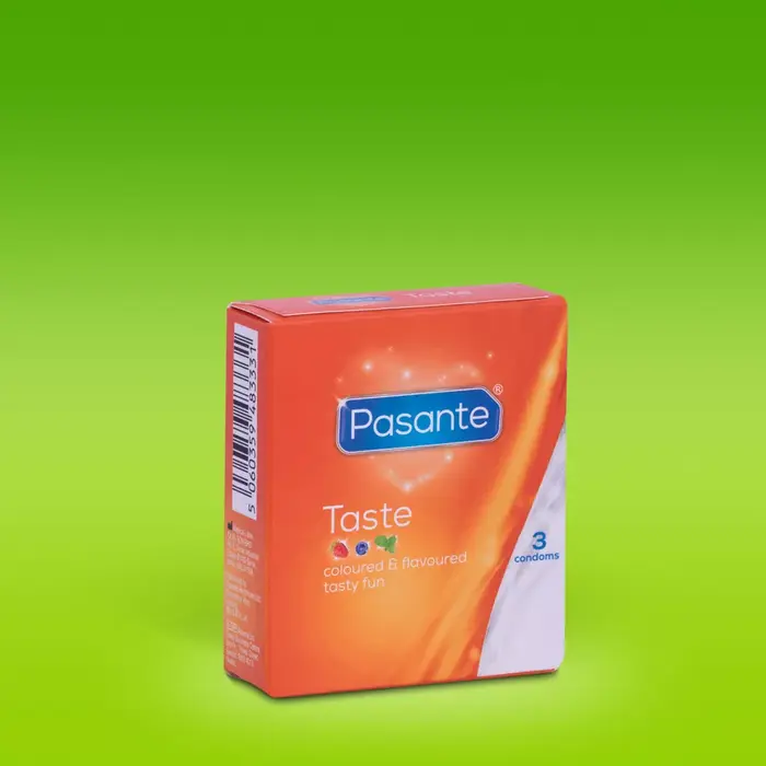 Презервативы PASANTE Taste — 3 шт., 53 мм, 190 мм Photo 2