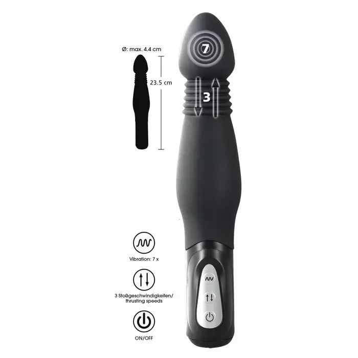 Анальная вибровтулка You2Toys Y2T Black Thrusting Photo 7