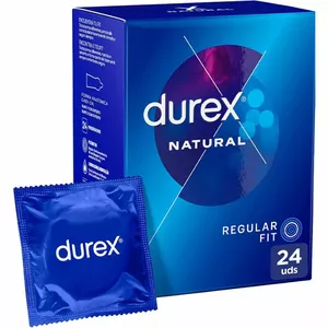 Презервативы Durex Natural упаковка 24 шт — латексные смазанные, стандартной толщины, плотная посадка