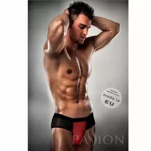 JOCKSTRAP SARKANS/ MELNS PASSION VĪRIEŠU APAKŠVEĻA S/M