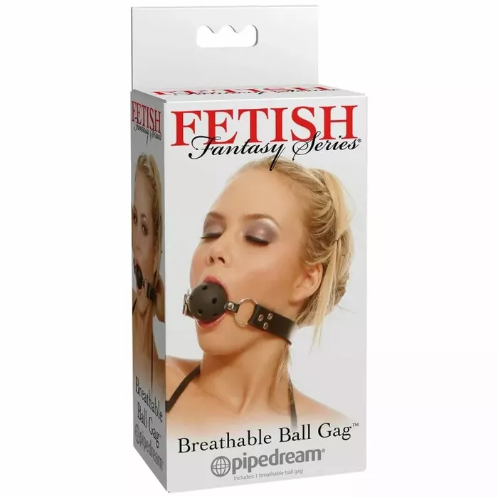 PIPEDREAM FETISH FANTASY Кляп-шар — дышащий, замша Photo 2