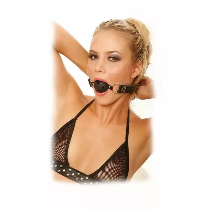 PIPEDREAM FETISH FANTASY Кляп-шар — дышащий, замша Photo 3