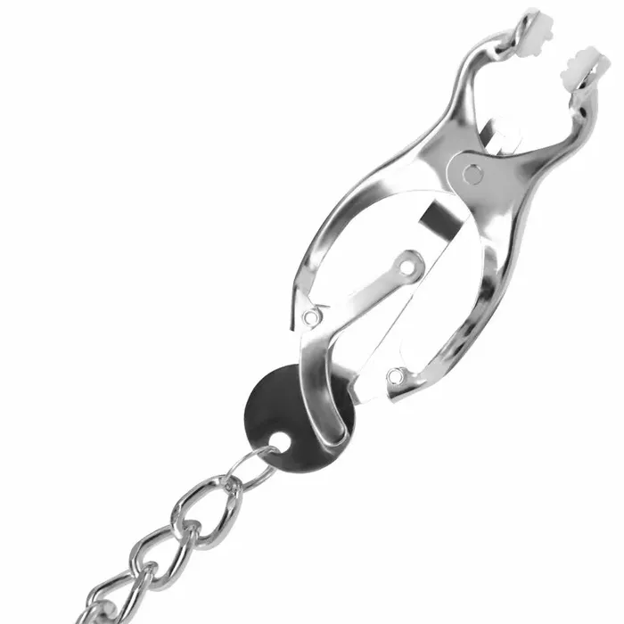 Nipple clamps DARKNESS metal with chain Photo 5