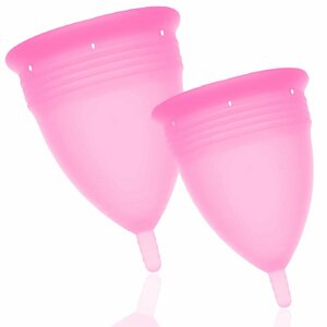 STERCUP MENSTRUAL CUP SIZE S + SIZE L PACK - PINK