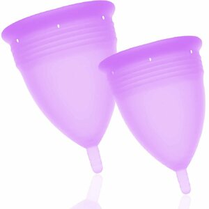 STERCUP MENSTRUAL CUP  SIZE S + SIZE L PACK - PURPLE
