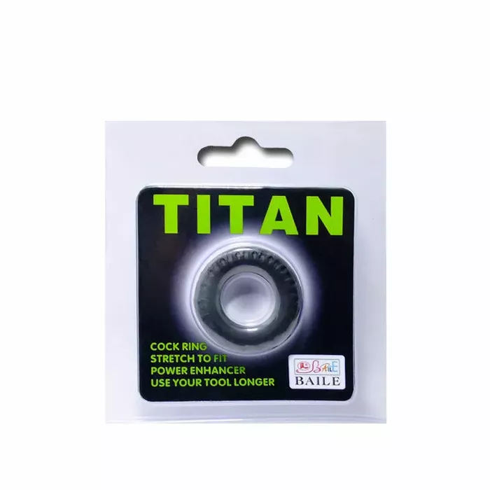 BAILE TITAN dzimumlocekļa gredzens 2 cm - melns/zaļš Photo 5