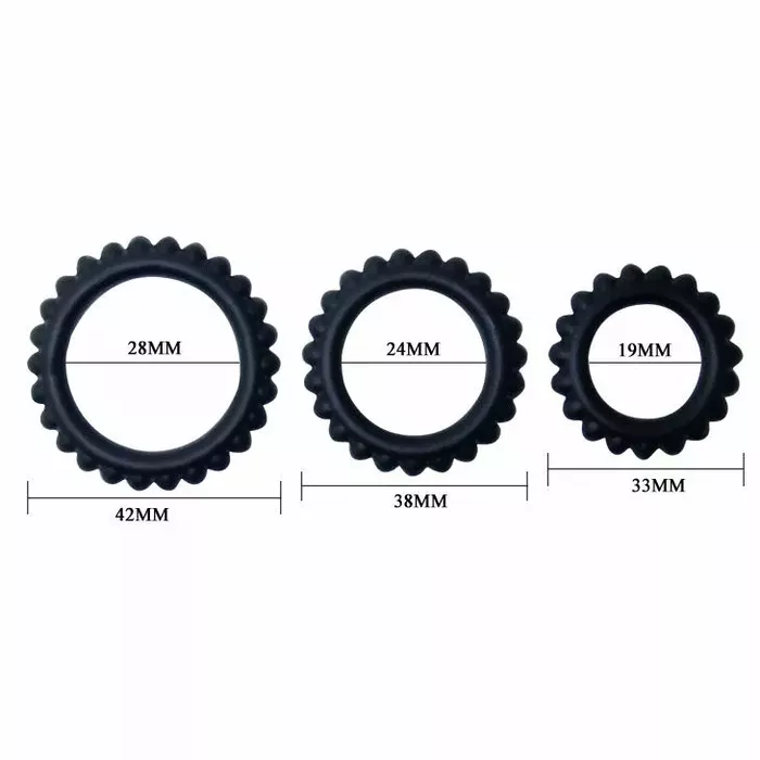 Cock ring set BAILE TITAN 3 pcs Photo 4