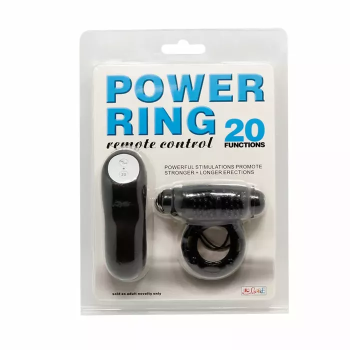 Vibrējošais gredzens BAILE Ring Remote Control Black 20V Photo 7