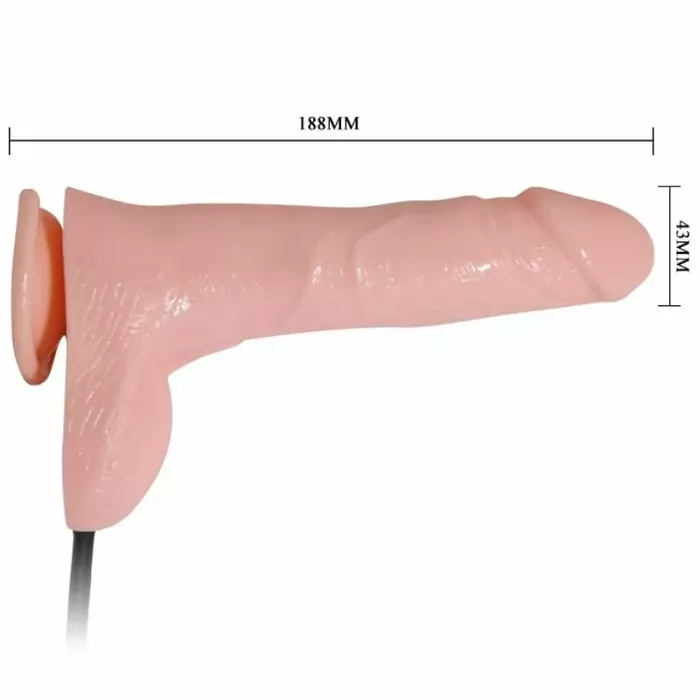 Piepūšams vibrējošs dildo BAILE D-219160, 18,8 cm Photo 9