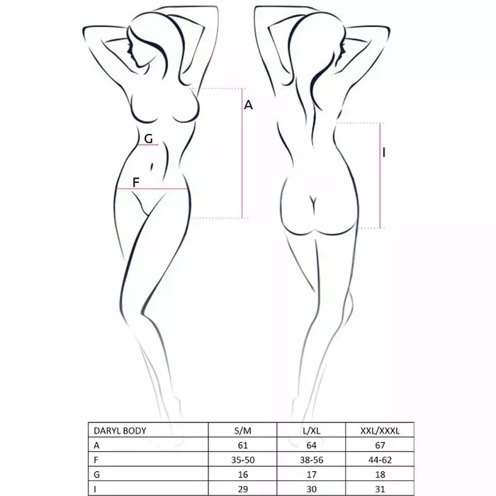 PASSION D-216812 women's bodysuit — black L/XL Photo 4