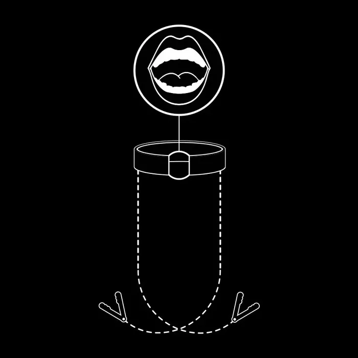 Gag ring with nipple clamps FetishSubmissive D-218917 Photo 7