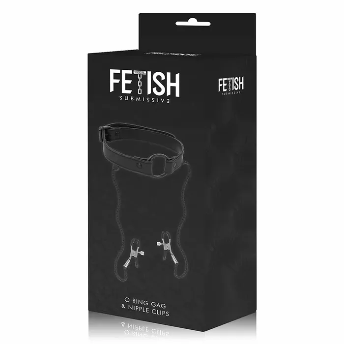 Gag ring with nipple clamps FetishSubmissive D-218917 Photo 8