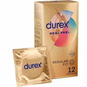 Презервативы Durex Real Feel без латекса, 12 шт., смазанные, одноразовые