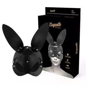 COQUETTE CHIC DESIRE VEGAN LEATHER MASK WITH BUNNY EARS