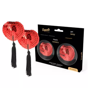 COQUETTE CHIC DESIRE  NIPPLE COVERS RED