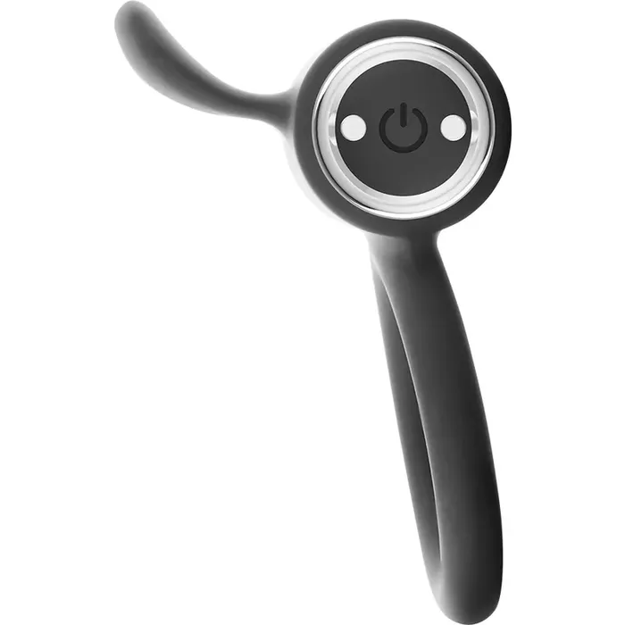 Vibrating ring black&silver CAMERON — 100% silicone Photo 3