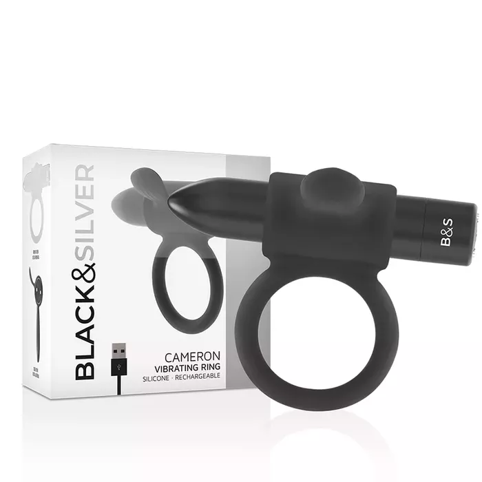 Vibrating Ring black&silver CAMERON Rechargeable 10V Photo 4