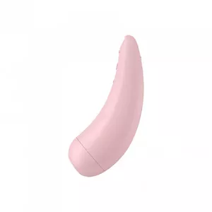 Massager SATISFYER Curvy 2 + Pink — curved silicone wand, built-in battery, 134.1 mm length, 45.2 mm diameter