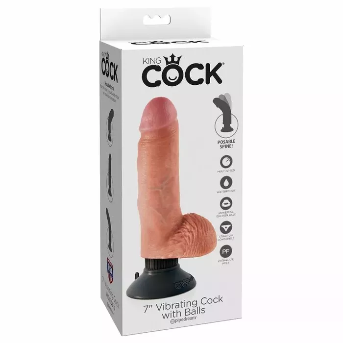 Вибратор king cock реалистичный 17,8 см Photo 7